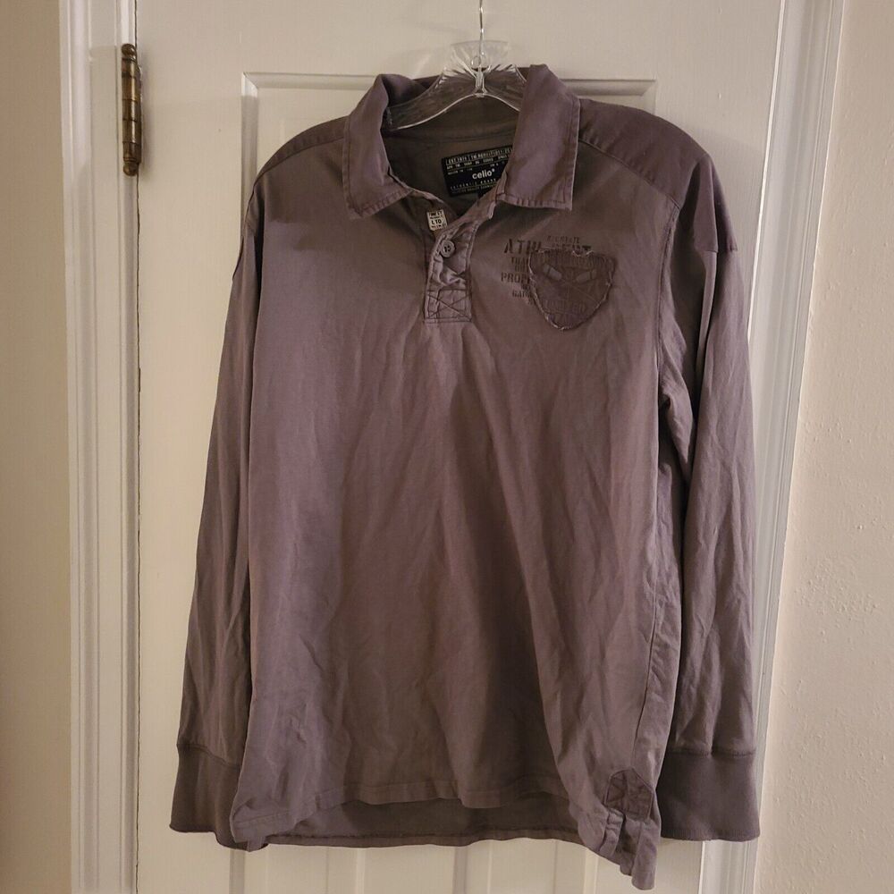 Celio Long Sleeved Polo Shirt Size Large